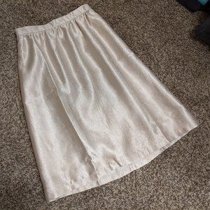 NWT Forever 21/XXI Elegant Gold Skirt Pockets Sz S